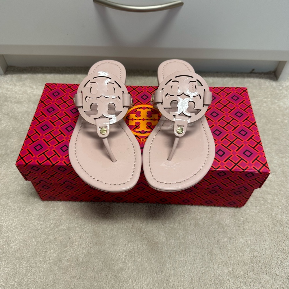 Brand New. Tory Burch Miller Sandal seashell pink size 6